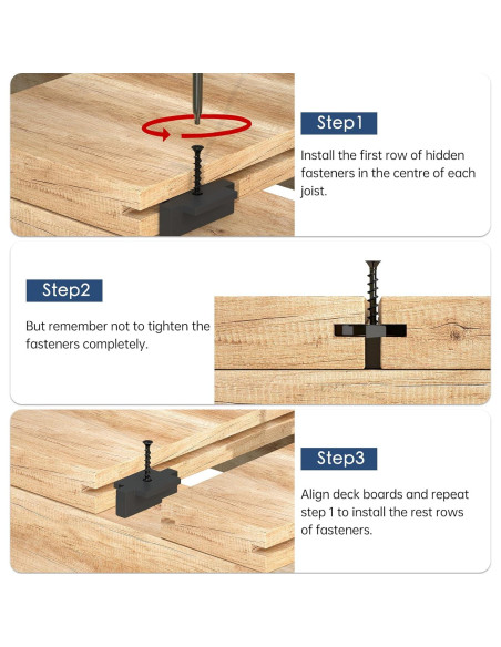 600 Sujetadores Ocultos de Deck Tanghomi Nylon 6mm