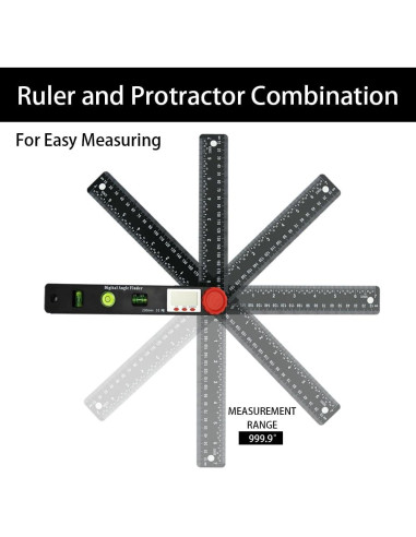 Buscador de Ángulo Digital NORTOOLS 0-360 LCD 7"