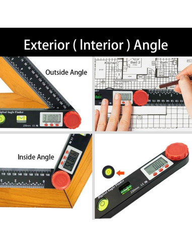 Buscador de Ángulo Digital NORTOOLS 0-360 LCD 7"