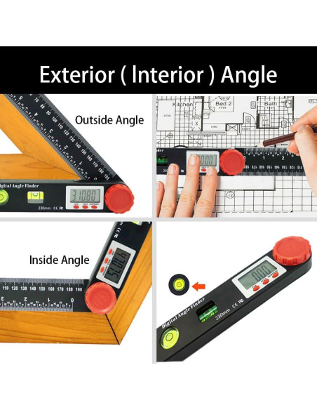 Buscador de Ángulo Digital NORTOOLS 0-360 LCD 7"