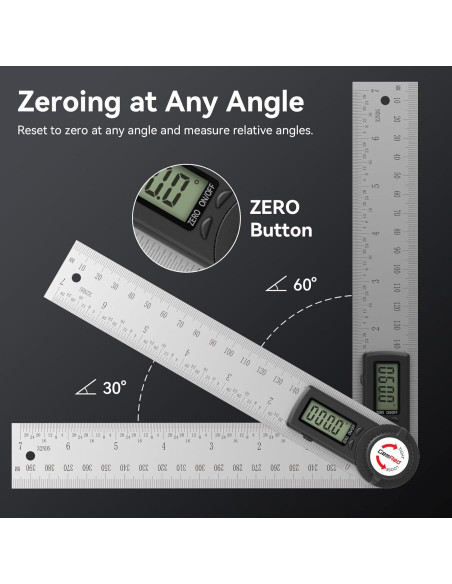 Buscador de Ángulo Digital GemRed 82305 Acero Inoxidable 200mm