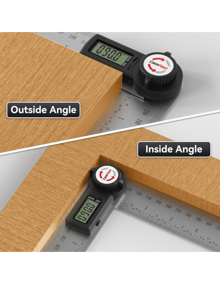Buscador de Ángulo Digital GemRed 82305 Acero Inoxidable 200mm