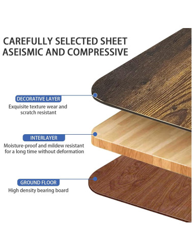 Escritorio Plegable para Laptop SIDIANBAN Madera Rústica USB