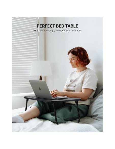 Escritorio Plegable para Laptop ZEAPTAC Negro 60x40cm