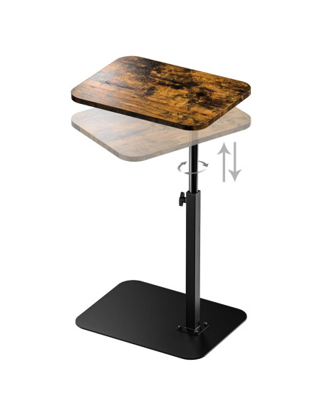 Mesa Lateral Ajustable HzTinT con Base de Metal y Diseño C