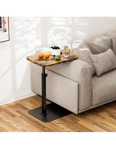 Mesa Lateral Ajustable HzTinT con Base de Metal y Diseño C