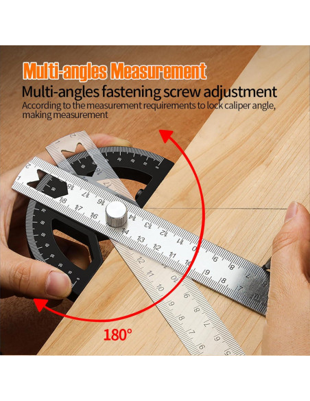 Regla de Ángulo Kurras 30.4 cm para Carpintería y Construcción