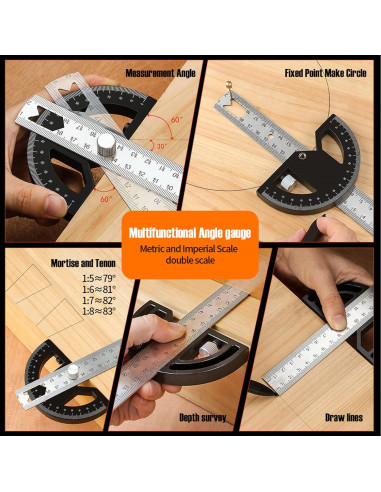 Regla de Ángulo Kurras 30.4 cm para Carpintería y Construcción