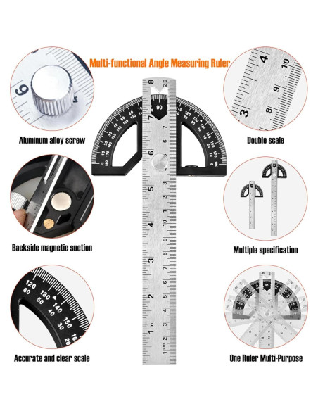 Regla de Ángulo Kurras 30.4 cm para Carpintería y Construcción