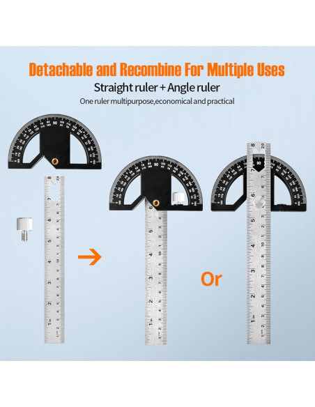 Regla de Ángulo Kurras 30.4 cm para Carpintería y Construcción