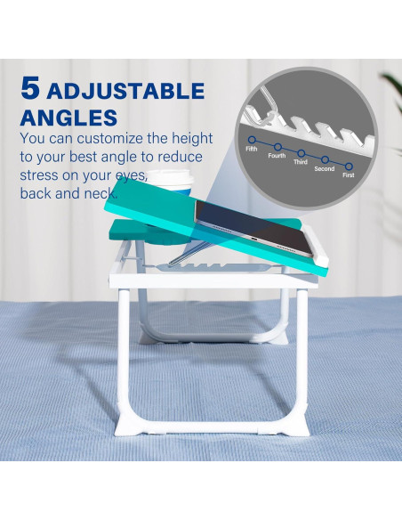 Escritorio Plegable para Laptop BYMECOST Azul 32.3x55.6 cm