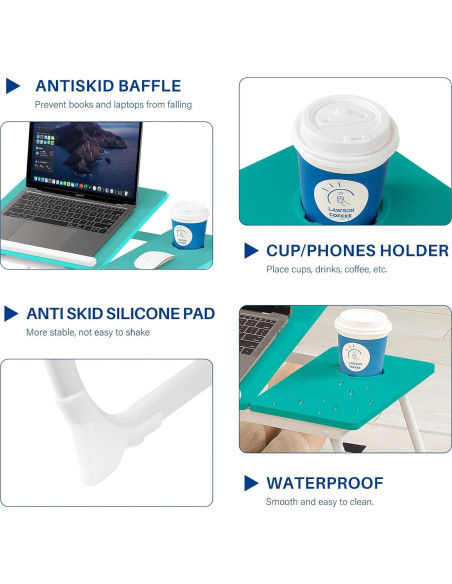 Escritorio Plegable para Laptop BYMECOST Azul 32.3x55.6 cm