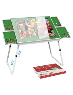 Mesa de Rompecabezas Ajustable Doerpuz 3 en 1 Plegable 88,9x66 cm