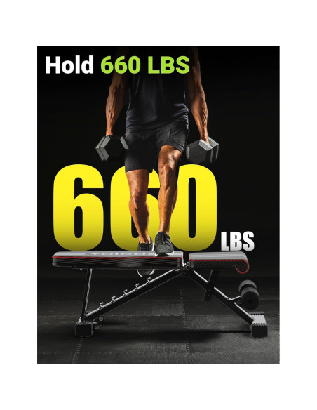 Banca de Pesas Ajustable Yoleo para Entrenamiento en Casa