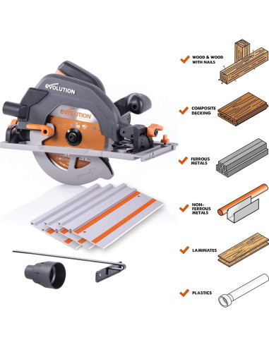 Sierra Circular Evolution R185CCSX 1800W con Pista 101.6cm