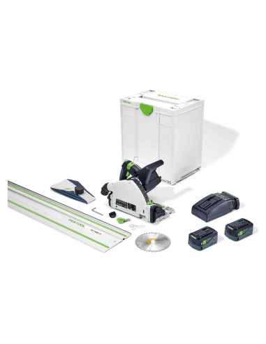 Sierra de inmersión sin cable Festool TSC 55 18V 5.0 Ah con riel 140cm