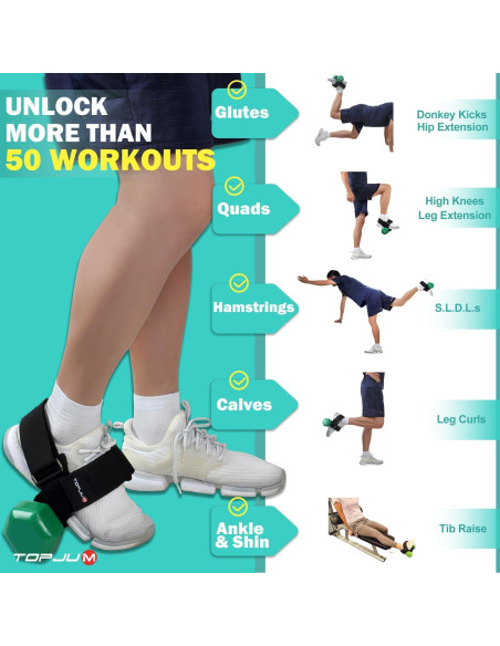 Accesorio de pie para mancuerna TOPJUM - Entrenador de tibiales