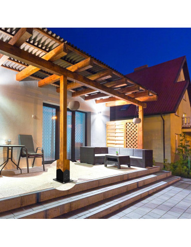 Base de Poste 4x4 CHICAURA - Soporte de Acero con Tornillos