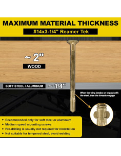 Tornillos Autoperforantes para Madera y Metal FMhotu 161 Pzas 2