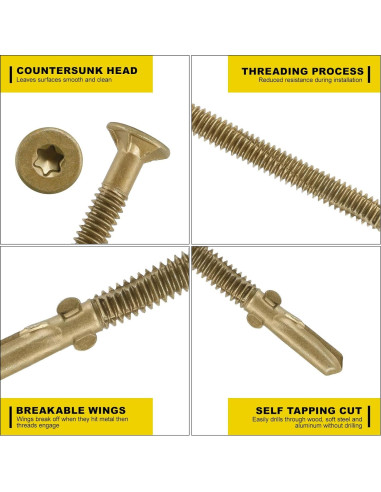 Tornillos Autoperforantes para Madera y Metal FMhotu 161 Pzas