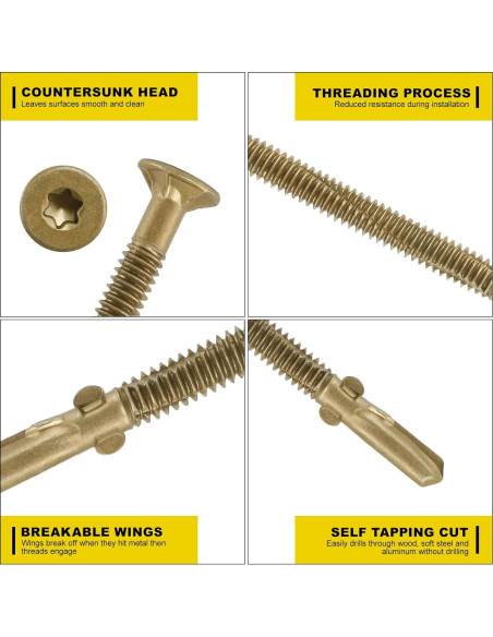 Tornillos Autoperforantes para Madera y Metal FMhotu 161 Pzas