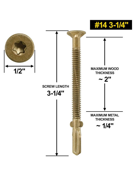 Tornillos Autoperforantes para Madera y Metal FMhotu 161 Pzas