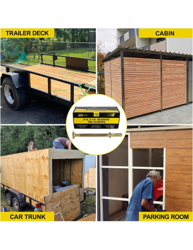 Tornillos Autoperforantes para Madera y Metal FMhotu 161 Pzas