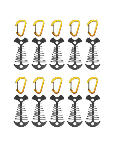 Anclajes de Cubierta NACETURE con Mosquetones - 10 Piezas