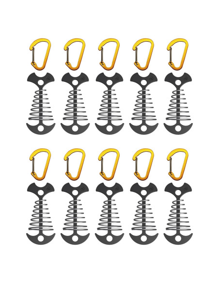 Anclajes de Cubierta NACETURE con Mosquetones - 10 Piezas