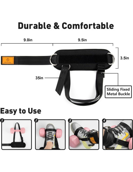 Correas de Tobillo ELEAMY para Pesas y Máquinas de Cable