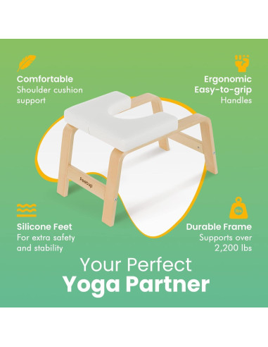 Banco de Inversión FeetUp para Yoga - Entrenador Vegano 60x40cm