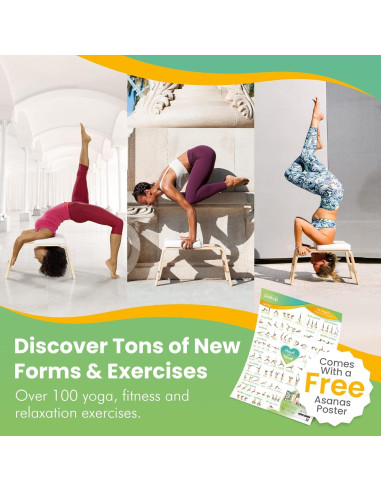 Banco de Inversión FeetUp para Yoga - Entrenador Vegano 60x40cm