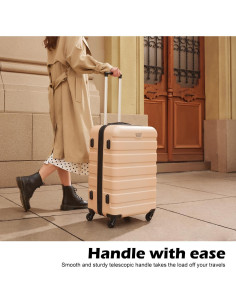 Conjunto de Maletas Coolife 3 Piezas Amarillo 50.8-71.1cm 2