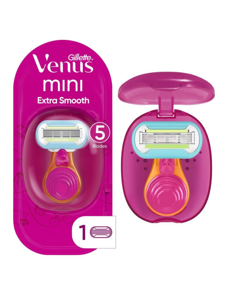 Kit Afeitado Viaje Gillette Venus Extra Suave Mini + Estuche