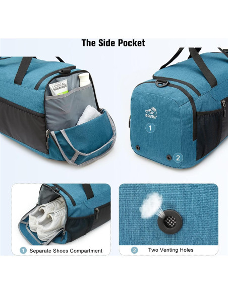 Bolsa de Gimnasio G4Free 45L 3-Vías con Compartimento Húmedo