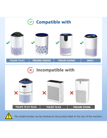 Paquete de 2 Filtros HEPA H13 LINNIW TZ-K1 para Purificador ToLife Paquete de 2 Filtros HEPA H13 LINNIW TZ-K1 para Purificador ToLife