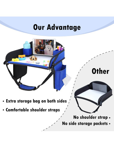 Bandeja de Viaje para Niños WENRENER Azul Marino 43x34cm 2PCS