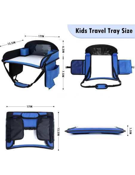 Bandeja de Viaje para Niños WENRENER Azul Marino 43x34cm 2PCS