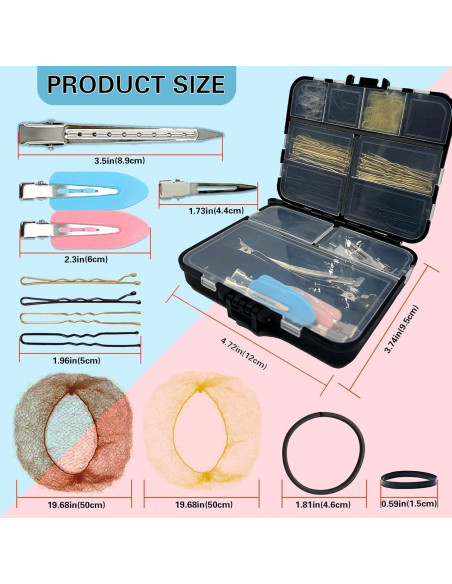 Kit de Accesorios para el Cabello B1jounie 160 Piezas con Caja