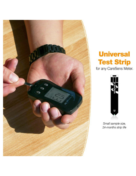 Kit de Monitor de Glucosa CareSens N con 100 Tiras y Lancetas