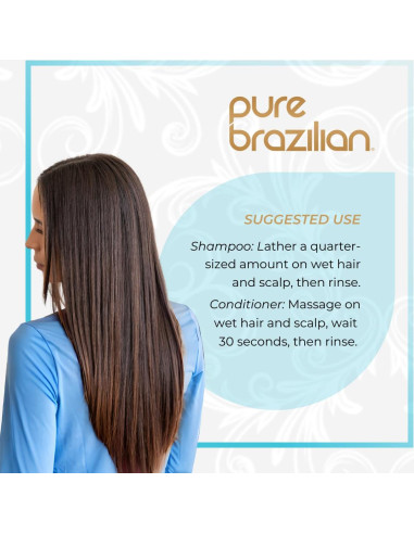 Kit de Viaje 4 Piezas Pure Brazilian: Champú, Acondicionador, Suero y Mascarilla