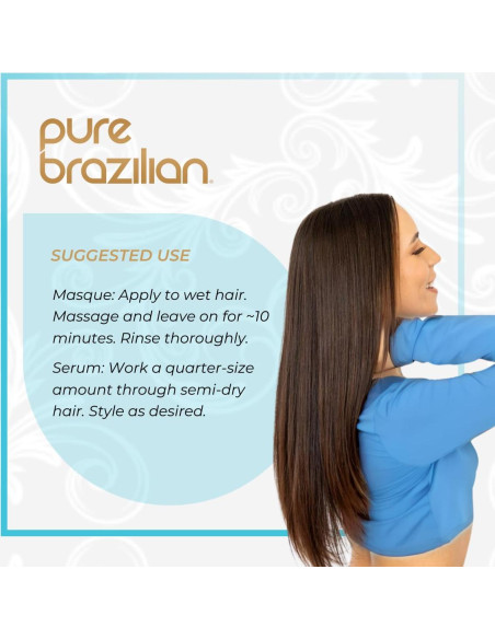 Kit de Viaje 4 Piezas Pure Brazilian: Champú, Acondicionador, Suero y Mascarilla
