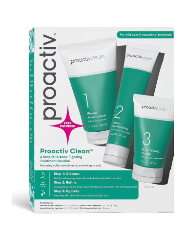 Rutina de Acné Proactiv Clean 3 Pasos + Parches Espinillas