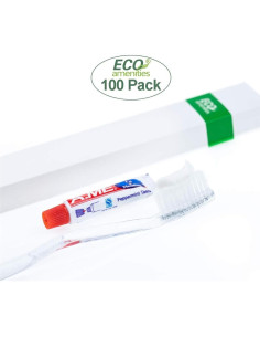 Kit de Cepillo de Dientes Desechable ECO Amenities - 100 Juegos 2