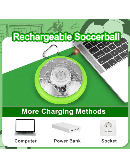 Pelota de Fútbol Flotante Growsland con Luces LED y Metas
