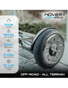 Hoverboard Eléctrico Hover-1 Titan 10" Bluetooth 500W 13KM 2