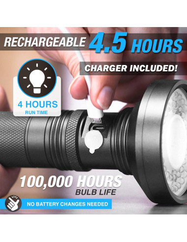 Linterna LED Bell+Howell Taclight Max 500 Lúmenes Recargable