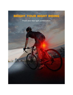Juego de Luces para Bicicleta Cuvccn Q6 Recargables IP65 2