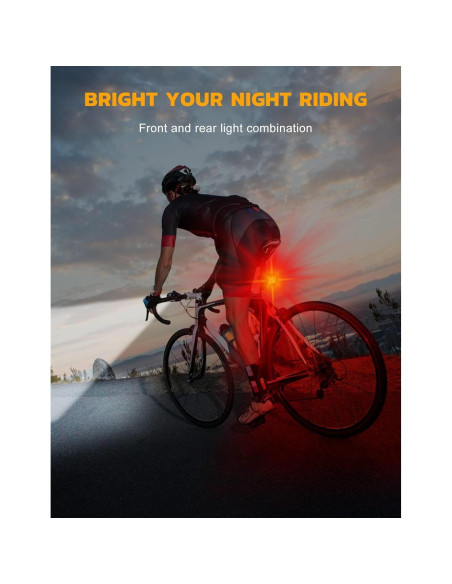 Juego de Luces para Bicicleta Cuvccn Q6 Recargables IP65