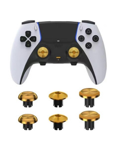 Palancas de metal para PS5 Edge - 6 en 1, Oro